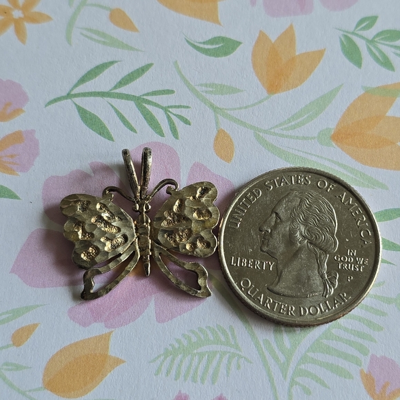 Sterling Silver Butterfly pendant 925 cut out design moth insect bug - Picture 7 of 9